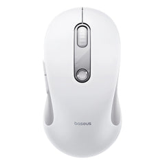Baseus F02 Ergonomic Wireless Mouse USB 2.4GHz - White - ماوس لاسلكي مريح أبيض