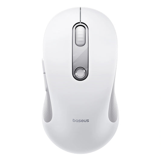 Baseus F02 Ergonomic Wireless Mouse USB 2.4GHz - White - ماوس لاسلكي مريح أبيض