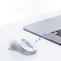 Baseus F02 Ergonomic Wireless Mouse USB 2.4GHz - White - ماوس لاسلكي مريح أبيض