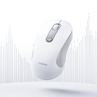 Baseus F02 Ergonomic Wireless Mouse USB 2.4GHz - White - ماوس لاسلكي مريح أبيض