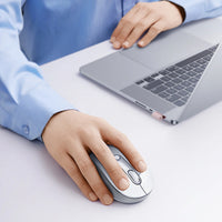Baseus F02 Ergonomic Wireless Mouse USB 2.4GHz - White - ماوس لاسلكي مريح أبيض