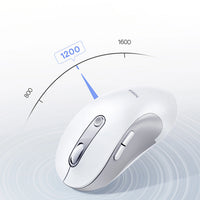 Baseus F02 Ergonomic Wireless Mouse USB 2.4GHz - White - ماوس لاسلكي مريح أبيض