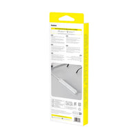Baseus Smooth Writing Stylus Charging Case with USB-C 3A Cable 30cm White - حافظة شحن قلم آيباد بيضاء