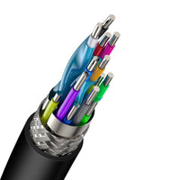 Baseus Cable HDMI 2.0 4K 30Hz 3D HDR 18Gbps 8m Black - كيبل HDMI عالي الجودة 8 متر
