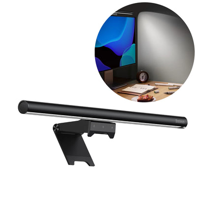 Baseus i-wok2 LED Lamp for Desktop Monitor Screen Lighting Black - إضاءة LED لشاشة الكمبيوتر