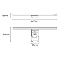 Baseus i-wok2 LED Lamp for Desktop Monitor Screen Lighting Black - إضاءة LED لشاشة الكمبيوتر