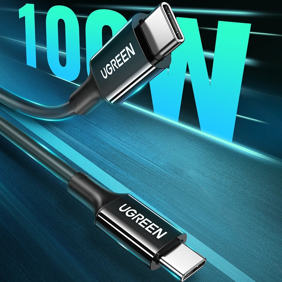 UGREEN USB-C to USB-C PD Fast Charging Cable 100W 2M | كيبل يوجرين USB-C شحن سريع 100 واط 2 متر