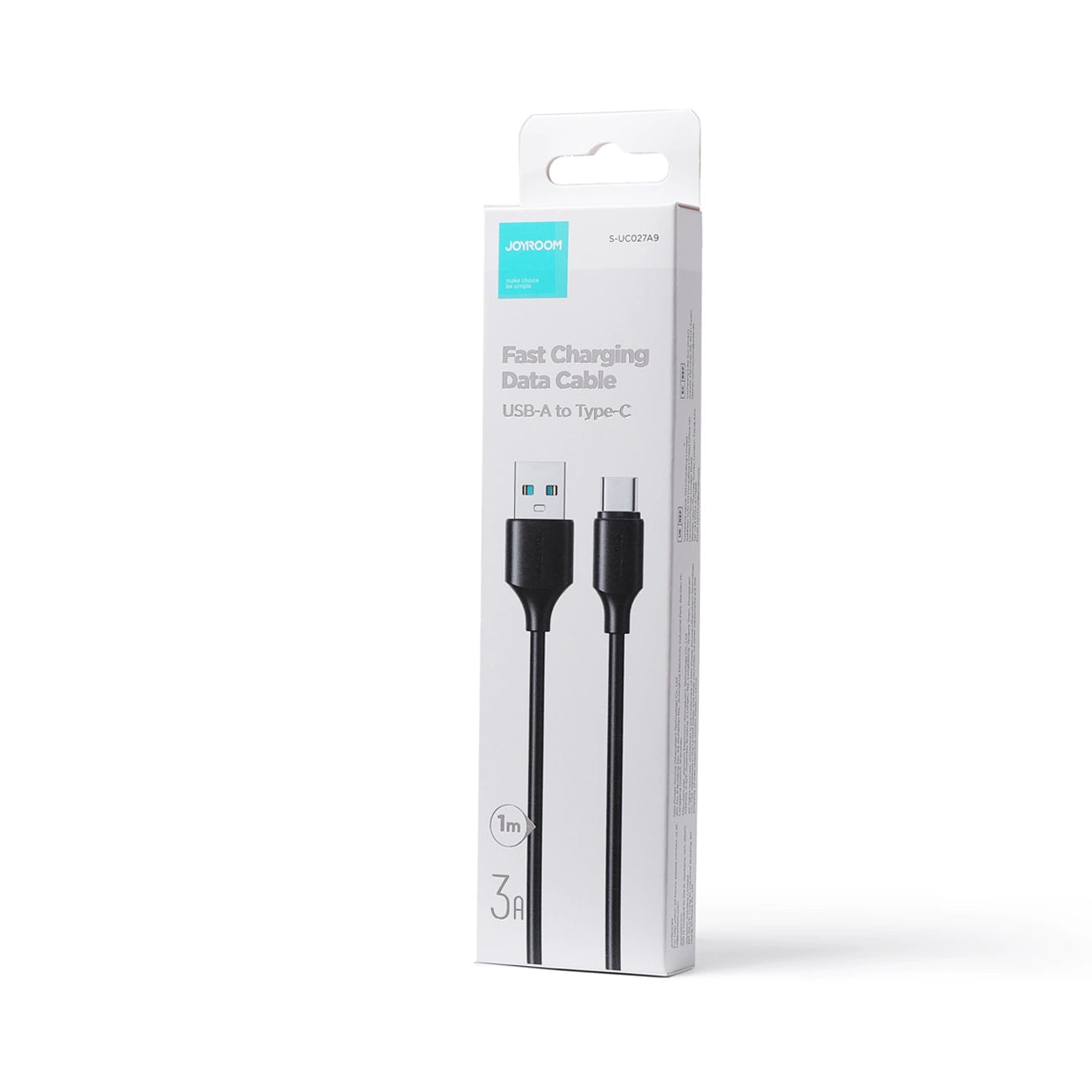 Kabloya Barkirinê ya Joyroom Long-Lasting USB-A ber bi USB-C 1m - Reş | Kabloya Barkirinê ya Joyroom Long-Lasting Series A9 18W USB-A ber bi USB-C 3A 1m - Reş
