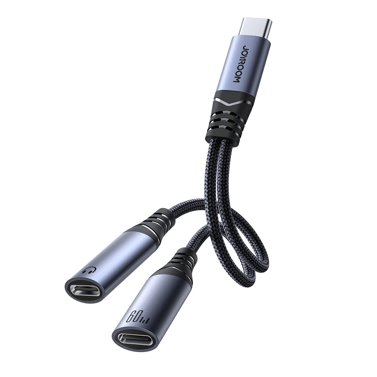 JOYROOM Adaptora Dengî ya 2-di-1ê Tîpa C bo Dual Tîpa C