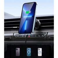 شاحن سيارة مغناطيسي Ugreen MagSafe CD345 لاسلكي 2 في 1 - UGREEN MagSafe CD345 2-in-1 Induction Car Charger 7.5W/15W