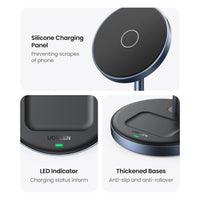شاحن لاسلكي مغناطيسي UGREEN MagFlow 2-in-1 | Magnetic Wireless Charging Station