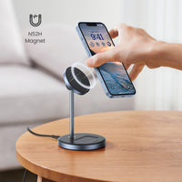شاحن لاسلكي مغناطيسي UGREEN MagFlow 2-in-1 | Magnetic Wireless Charging Station