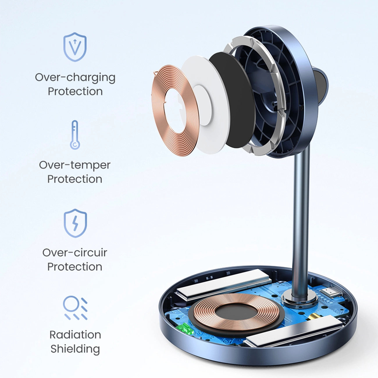 شاحن لاسلكي مغناطيسي UGREEN MagFlow 2-in-1 | Magnetic Wireless Charging Station