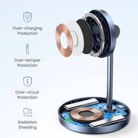 شاحن لاسلكي مغناطيسي UGREEN MagFlow 2-in-1 | Magnetic Wireless Charging Station