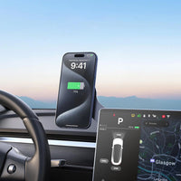 حامل UGREEN المغناطيسي مع شاحن لاسلكي لسيارة تسلا - رمادي | UGREEN Magnetic Holder with Inductive Charger for Tesla Car - Gray