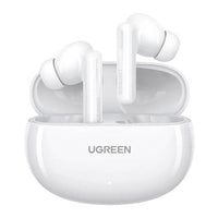 UGREEN Bluetooth V5.3 HiTune T6 Hybrid Active Noise Canceling Earbuds 30H Battery 48dB White - سماعات يوجرين هاي تيون T6 بلوتوث 5.3 إلغاء ضوضاء نشط 30 ساعة بيضاء