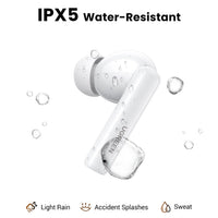 UGREEN Bluetooth V5.3 HiTune T6 Hybrid Active Noise Canceling Earbuds 30H Battery 48dB White - سماعات يوجرين هاي تيون T6 بلوتوث 5.3 إلغاء ضوضاء نشط 30 ساعة بيضاء