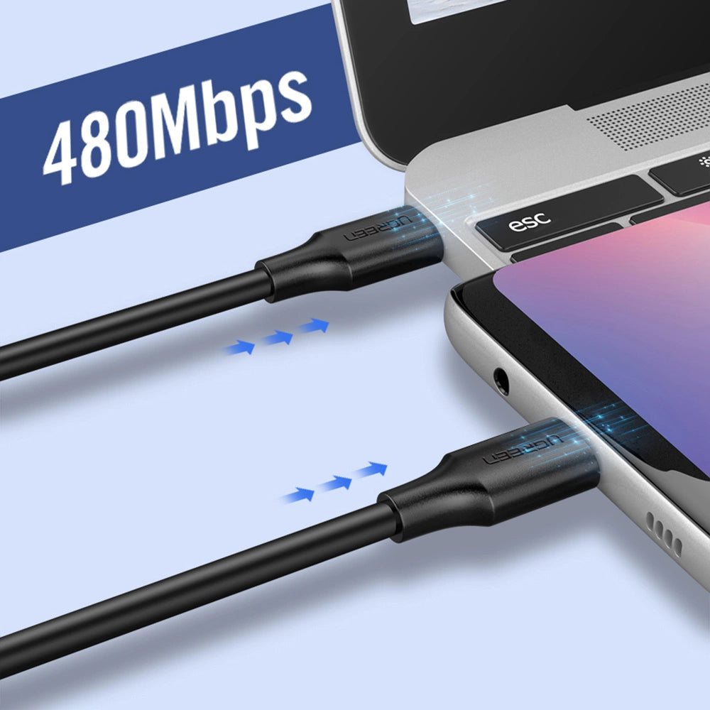 UGREEN USB-C to USB-C PD Fast Charging Cable 60W 1M - كيبل يوجرين يو اس بي سي شحن سريع 60 واط 1 متر