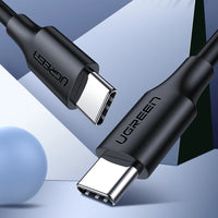 كابل UGREEN USB-C إلى USB-C شحن سريع 60 واط 1.5 متر | UGREEN USB-C to USB-C PD Fast Charging Cable 60W 1.5M