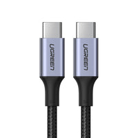 كيبل UGREEN USB-C إلى USB-C 2.0 شحن سريع 5A هيكل ألمنيوم 0.5م | UGREEN USB-C to USB-C 2.0 480Mbps 5A Aluminum Case Charging Cable 0.5m