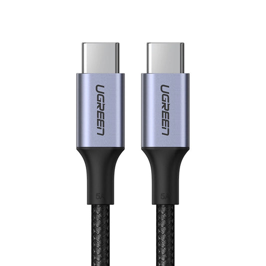 كيبل UGREEN USB-C إلى USB-C 2.0 شحن سريع 5A هيكل ألمنيوم 0.5م | UGREEN USB-C to USB-C 2.0 480Mbps 5A Aluminum Case Charging Cable 0.5m