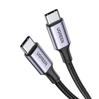 كيبل UGREEN USB-C إلى USB-C 2.0 شحن سريع 5A هيكل ألمنيوم 0.5م | UGREEN USB-C to USB-C 2.0 480Mbps 5A Aluminum Case Charging Cable 0.5m
