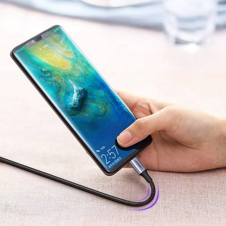 UGREEN USB-C to USB-C PD Fast Charging Cable 100W 1M For Laptops & Phones - كابل شحن يوجرين USB-C إلى USB-C 100 واط 1 متر للابتوب والهواتف