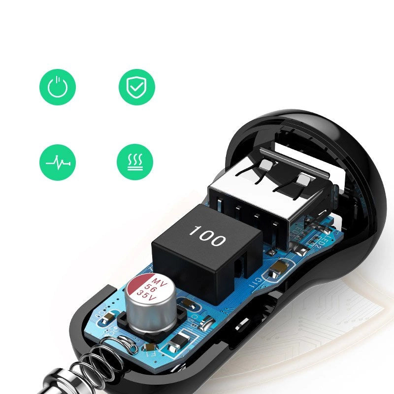 UGREEN Car Charger Mini 24W Dual USB 4.8A Fast Adapter | شاحن سيارة يو جرين 24 واط منفذين