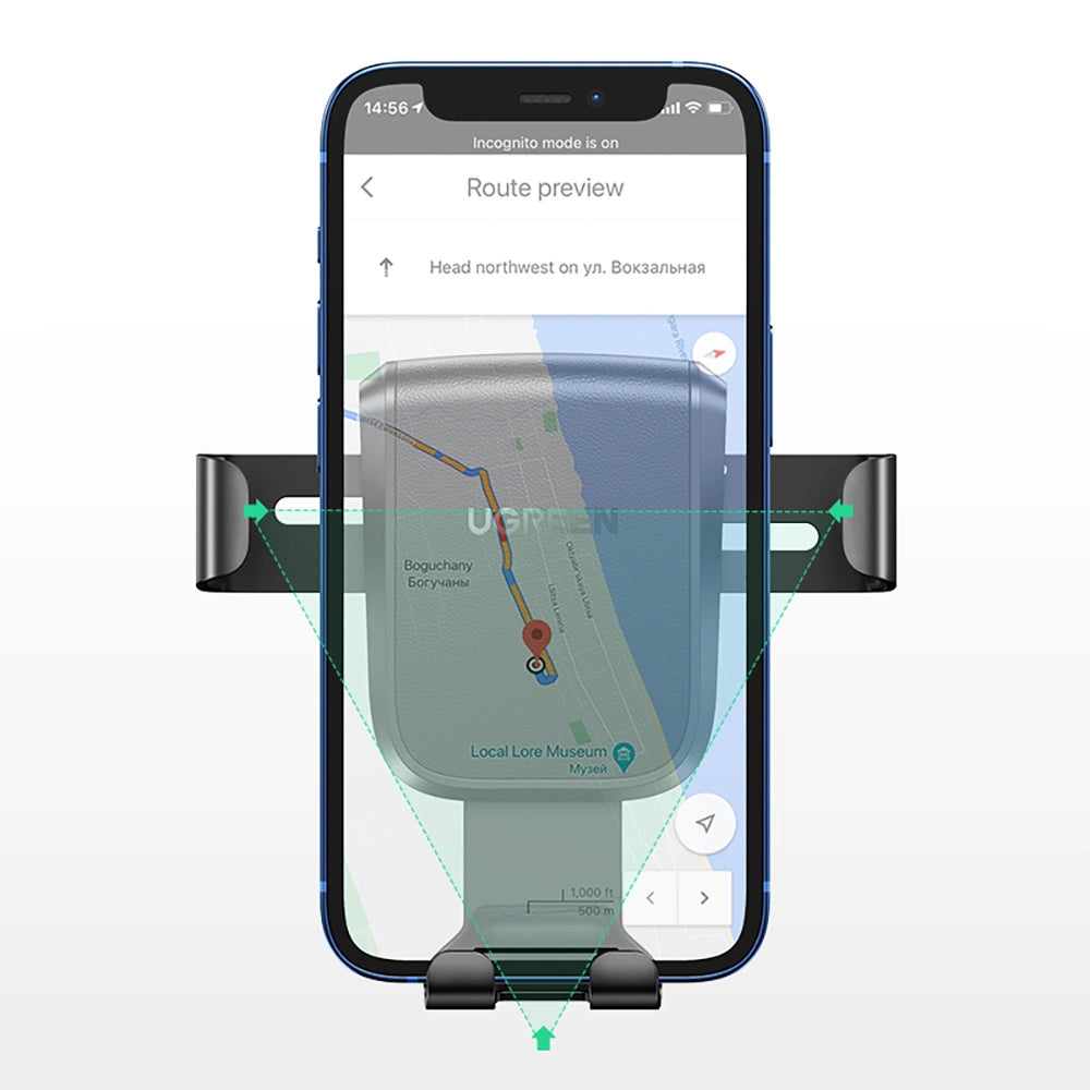 UGREEN Gravity Phone Holder with Suction Cup (Black) | حامل هاتف يونيجرين جرافيتي بكأس شفط (أسود)