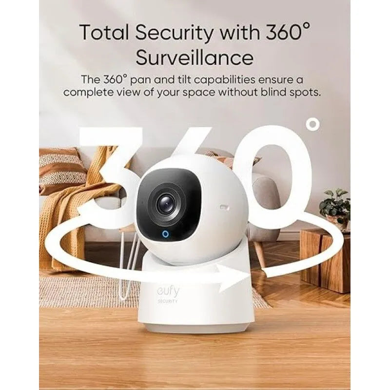 كاميرا مراقبة داخلية انكر يوفي C220, بدقة 2K - ابيض | Anker Eufy Security Indoor Cam C220 – 2K Smart Indoor Camera - White