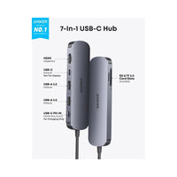 محول أنكر USB-C متعدد المنافذ 7 في 1 لتوسيع التوصيل لأجهزة اللابتوب والأجهزة الحديثة | Anker 7-in-1 USB-C Hub for Laptops & Modern Devices