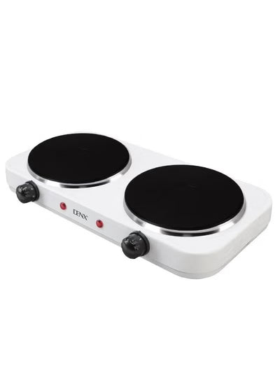 DENX 2000W Dual Electric Hot Plate Cast Iron Burners DX2803 | موقد كهربائي مزدوج دينكس 2000 واط