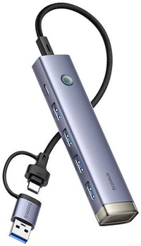 Baseus UltraJoy 4-Port HUB AIR Space Grey - هاب بيسوس الترا جوي 4 منافذ اير رمادي