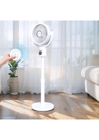 Lenyes LHF10 مروحة LED رقمية 10 إنش 5 سرعات بجسم قابل للتمديد وريموت كنترول - أبيض | Lenyes LHF10 10-Inch Digital LED 5-Speed Extendable Tower Fan with Remote - White