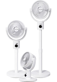 Lenyes LHF10 مروحة LED رقمية 10 إنش 5 سرعات بجسم قابل للتمديد وريموت كنترول - أبيض | Lenyes LHF10 10-Inch Digital LED 5-Speed Extendable Tower Fan with Remote - White