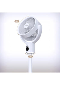 Lenyes LHF10 مروحة LED رقمية 10 إنش 5 سرعات بجسم قابل للتمديد وريموت كنترول - أبيض | Lenyes LHF10 10-Inch Digital LED 5-Speed Extendable Tower Fan with Remote - White