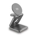 شاحن ماستر لاسلكي 3 في 1 ماغسيف قابل للطي بقدرة شحن 25 واط - رمادي | MASTER 3-in-1 MagSafe Qi2.2 Foldable Charger 25W - Grey