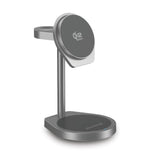 ستاند شحن ماستر لاسلكي 3 في 1 ماغسيف بقدرة شحن 25 واط - رماي | MASTER 3-in-1 MagSafe Qi2.2 Charging Stand 25W - Grey