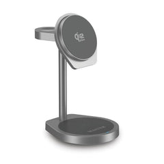 ستاند شحن ماستر لاسلكي 3 في 1 ماغسيف بقدرة شحن 25 واط - رماي | MASTER 3-in-1 MagSafe Qi2.2 Charging Stand 25W - Grey