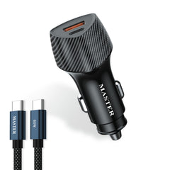 Master 51W Car Charger USB-C PD30W PPS33W USB-A QC18W Black MSCR3PT51W-BK