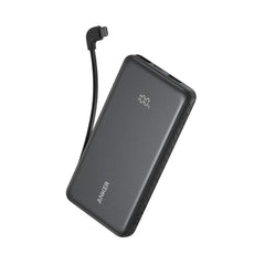 باور بانك انكر Zolo بسعة 10,000 مللي امبير وبقدرة شحن 22.5 واط مع كيبل تايب سي مدمج | Anker Zolo Power Bank 10K 22.5W with Built-In USB-C Cable
