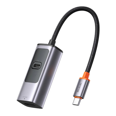 محول مكدودو 2 في 1 بمنفذ تايب سي الى HDMI بدقة 8K ومنفذ تايب سي بقدرة شحن 100 واط | Mcdodo 2 in 1 100W PD Type C Port & 8K HDMI Port USB Type C USB Hub