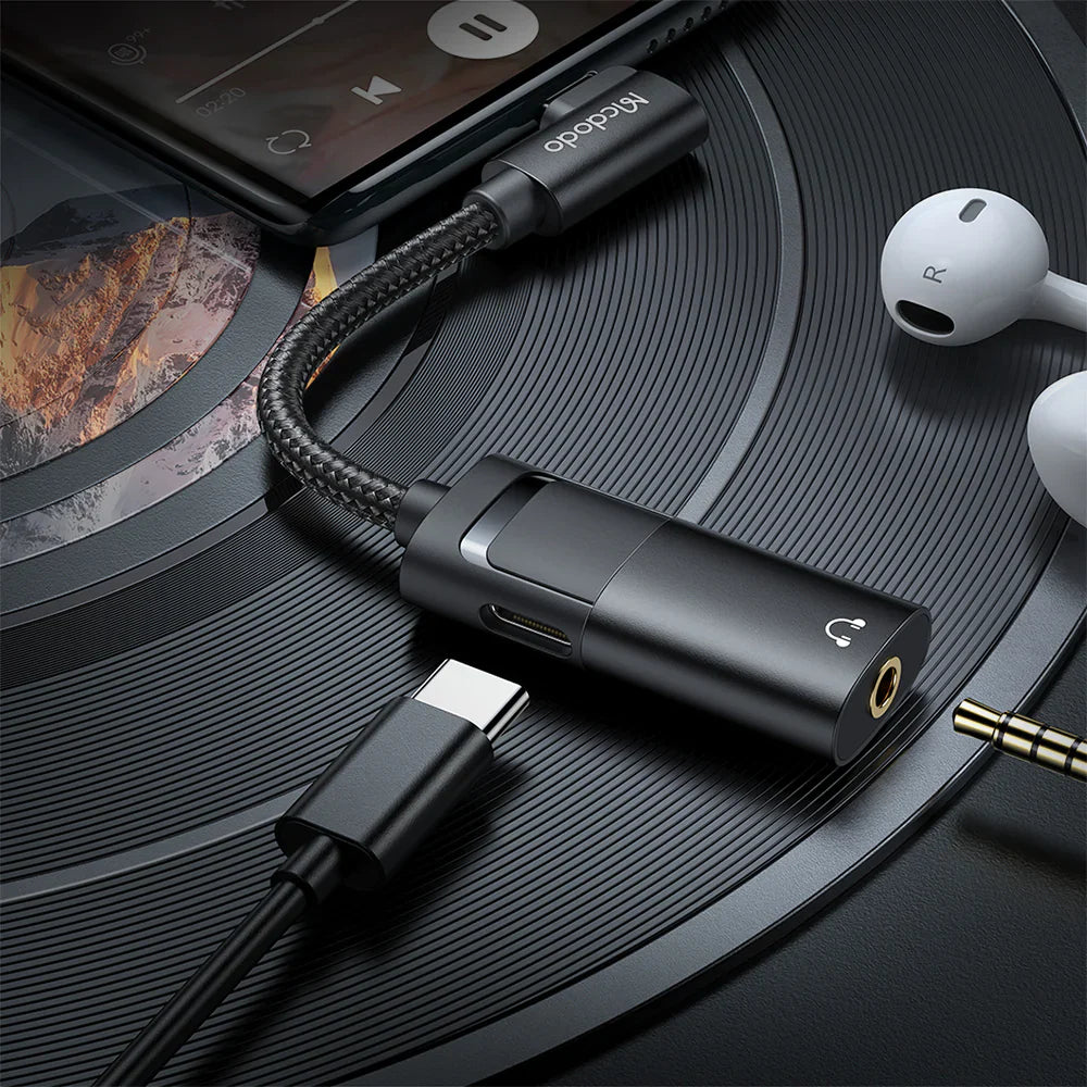 Kabloya USB Type-C bo USB Type-C ya Mcdodo 27W bi Porta AUX