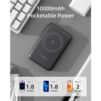 Innostyle 10000mAh Wireless Powerbank 2-in-1 w/ Stand | إنوستايل باور بانك لاسلكي 10000 مللي أمبير 2 في 1 مع حامل