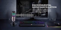 مايكروفون هافيت GK61 للألعاب والبث بإضاءة RGB وتقليل الضوضاء - أسود وأوكر - صورة 3