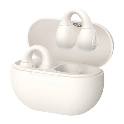 Baseus Bass 15 Clip Open-Ear Earphones White with Cable C 0.3m - سماعات بيسوس باس 15 مفتوحة بكليب بيضاء مع كيبل