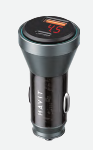 شاحن سيارة هافيت CC2017 بقدرة 48W وشاشة رقمية | HAVIT CC2017 Car Charger