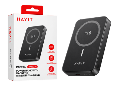 باور بانك هافيت PB5224 المغناطيسي اللاسلكي 10000mAh | HAVIT PB5224 Power Bank