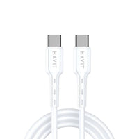 كيبل هافيت CB6235 تايب سي الى تايب سي بقدرة شحن 60 واط وبطول 1 متر | Havit CB6235 USB-C to USB-C Cable – 60W Fast Charging 1m