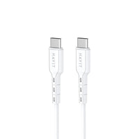 كيبل هافيت CB6235 تايب سي الى تايب سي بقدرة شحن 60 واط وبطول 1 متر | Havit CB6235 USB-C to USB-C Cable – 60W Fast Charging 1m